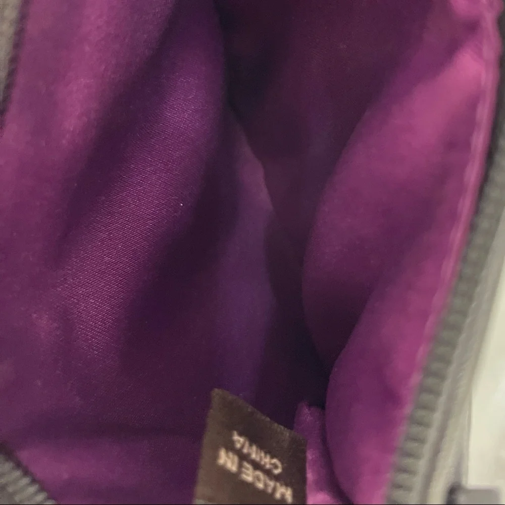 Coach Wristlet. Black Leather. Purple satin liner inside. Excellent condition. - Picture 3 of 3